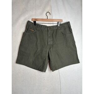 Big Smith Mens Olive Green Ripstop Carpenter Shorts Size‎ 38 Hammer Loop Utility